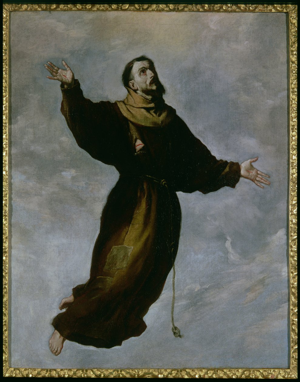Den helige Franciskus svävning av Francisco de Zurbaran