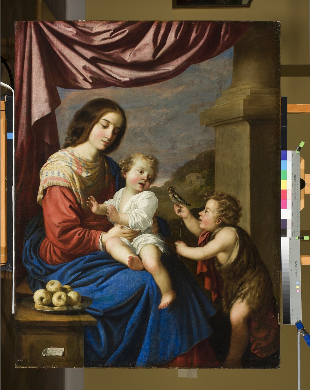 Madonna och barn med spädbarnet Saint John, 1658 av Francisco de Zurbaran
