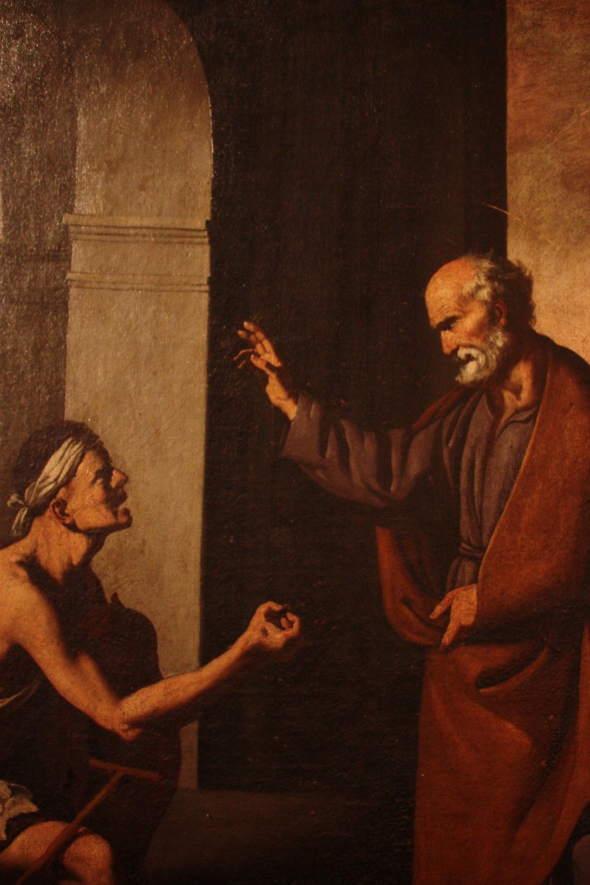 Sankt Peter botar den förlamade av Francisco de Zurbaran