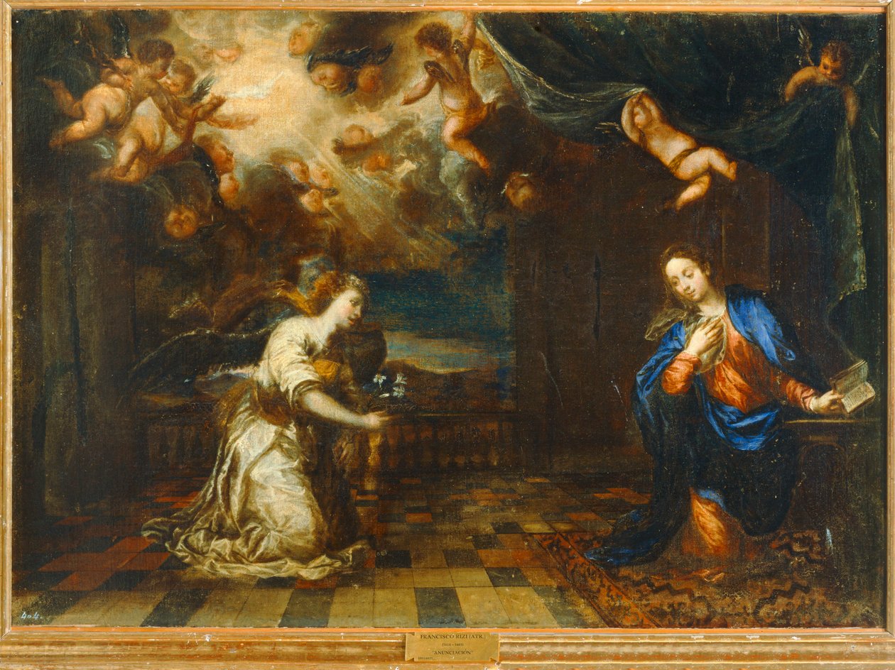 Bebådelsen (målning) av Francisco (1608 1685) Rizi