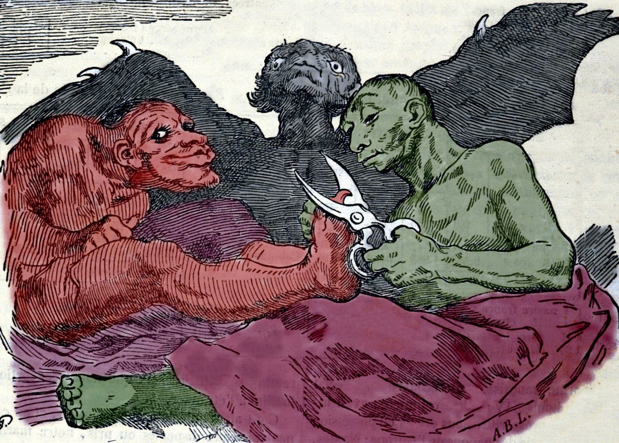 De gör sin toalett: gravyr av Francisco Goya y Lucientes (1746-1826) gjord omkring 1820. av Francisco (after) Goya y Lucientes