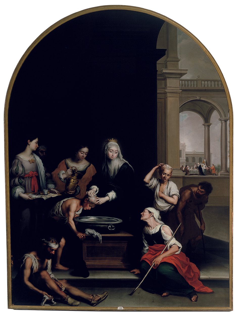 The Charity of Saint Isabel of Hungary, efter Murillo av Francisco Augustin y Grande