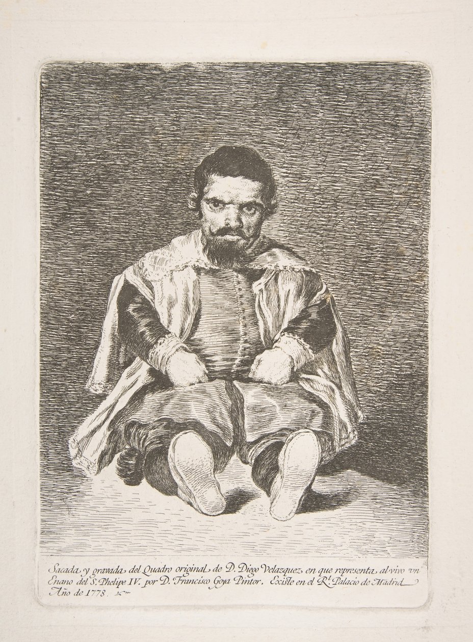 En dvärg en dvärg känd som El Primo efter Diego Velázquez, 1778. av Francisco de Goya
