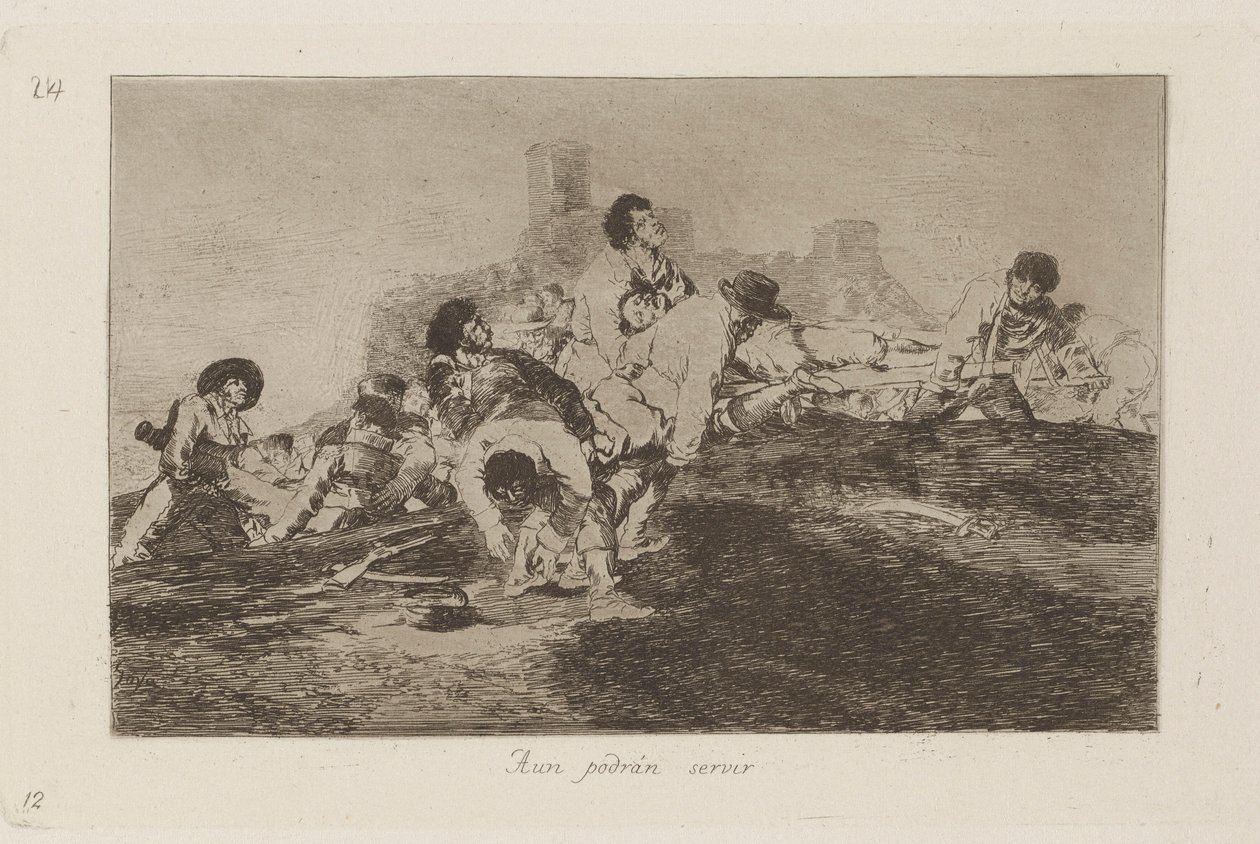 De kan fortfarande vara till nytta, tavla 24 från The Disasters of War av Francisco de Goya