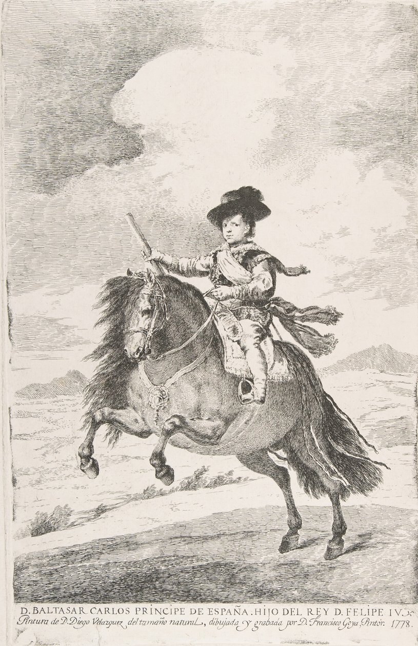 Baltasar Carlos, prins av Spanien och son till Philip IV D. Baltasar Carlos Principe de Espa..., 1778. av Francisco de Goya