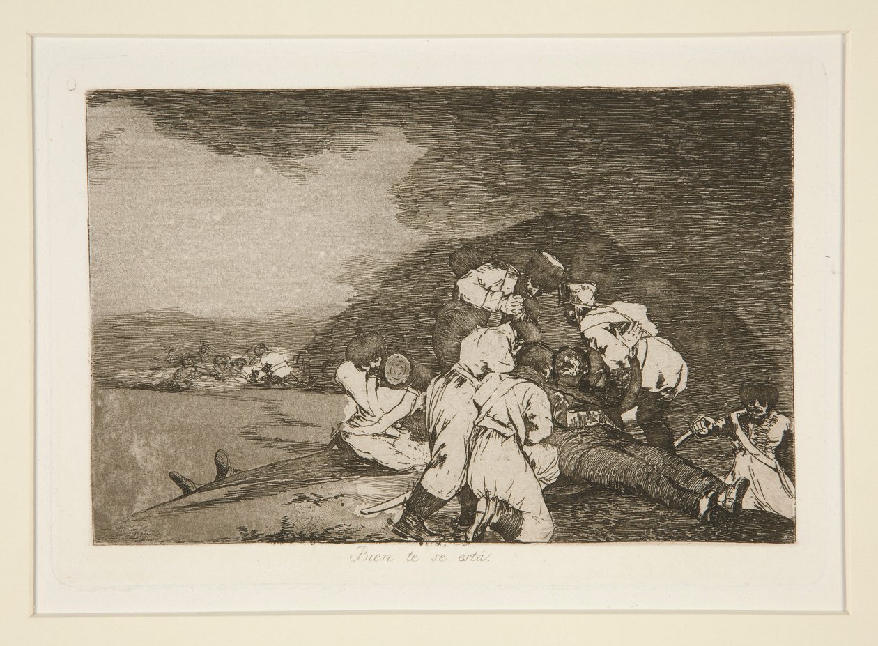 Mår du bra? (Det tjänar dig rätt), pl. 6 från The Disasters of War av Francisco de Goya