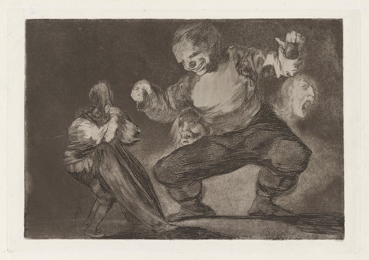 Bobalic?n (Simpleton), även känd som After Vice Comes Fornicio (After Vice Comes Fornication), från serien Los absurdities (Los proverbios) av Francisco de Goya