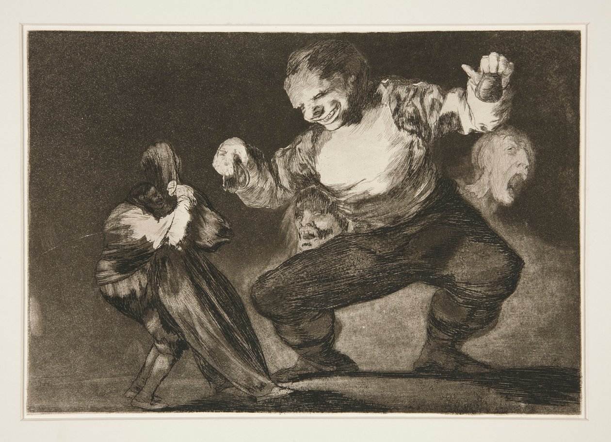 Bobalic?n (Simpleton), pl. 4 från serien Los proverbios av Francisco de Goya