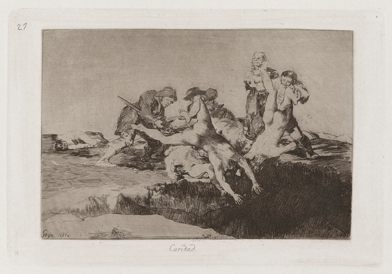 Charity, tavla 27 från The Disasters of War av Francisco de Goya