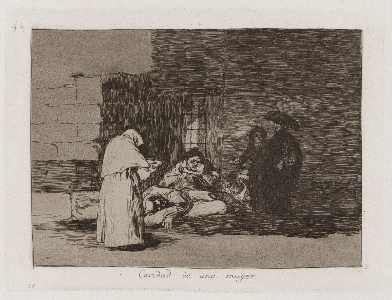 En kvinnas välgörenhet (A Woman av Francisco de Goya