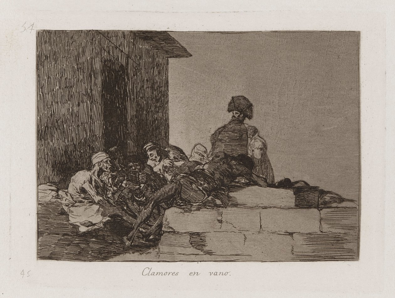 Appeals Are in Vain, tavla 54 från The Disasters of War av Francisco de Goya