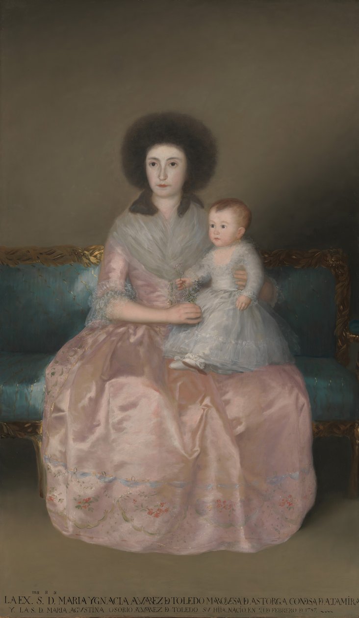 Grevinnan av Altamira och hennes dotter, María Agustina, 1787-88. av Francisco de Goya