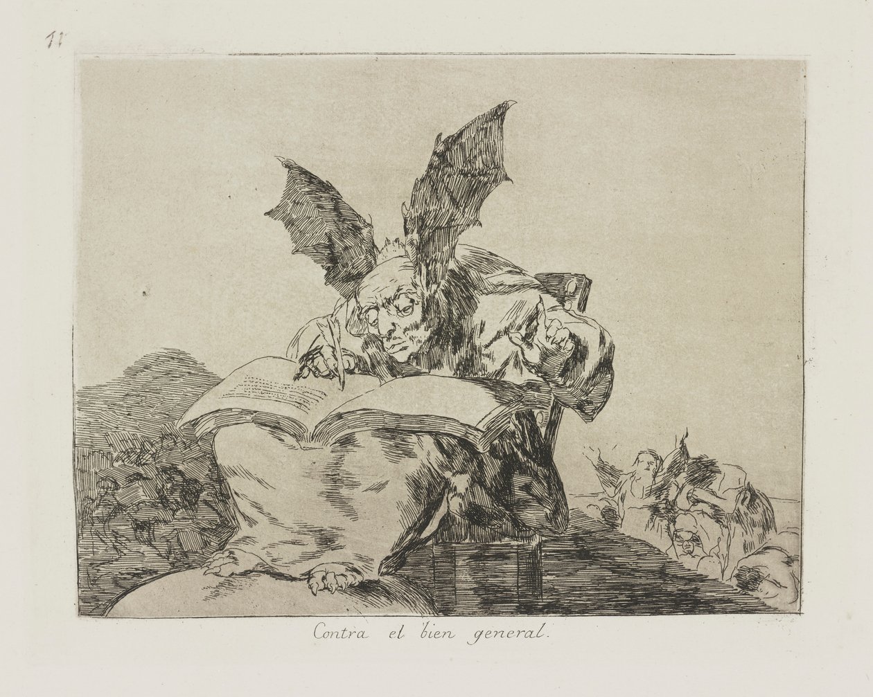 Mot det allmänna bästa. (Mot det allmänna bästa.), pl. 71 från serien The Disasters of War av Francisco de Goya