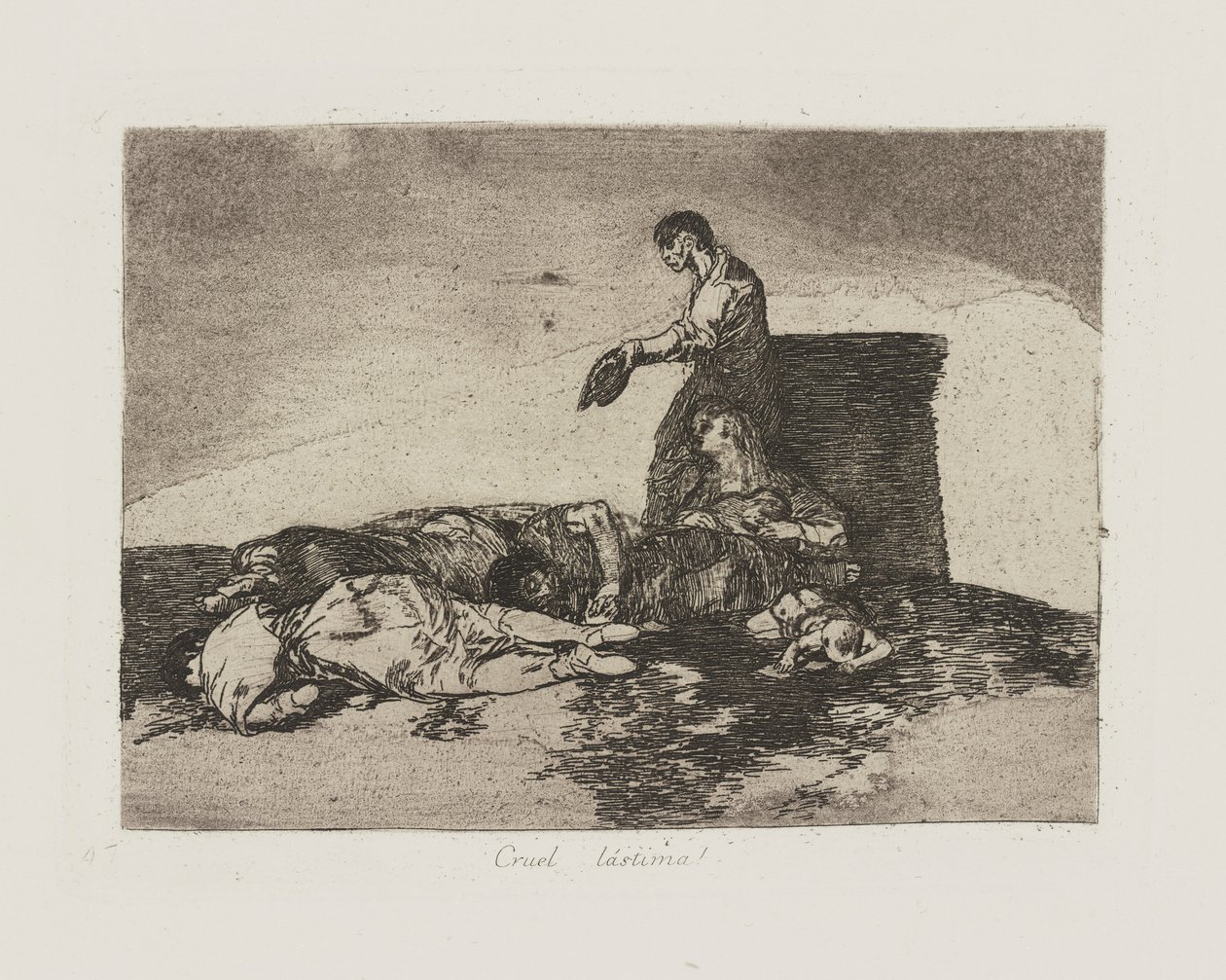 Grymt synd! (Cruel Tale of Wee!), pl. 48 från serien The Disasters of War av Francisco de Goya