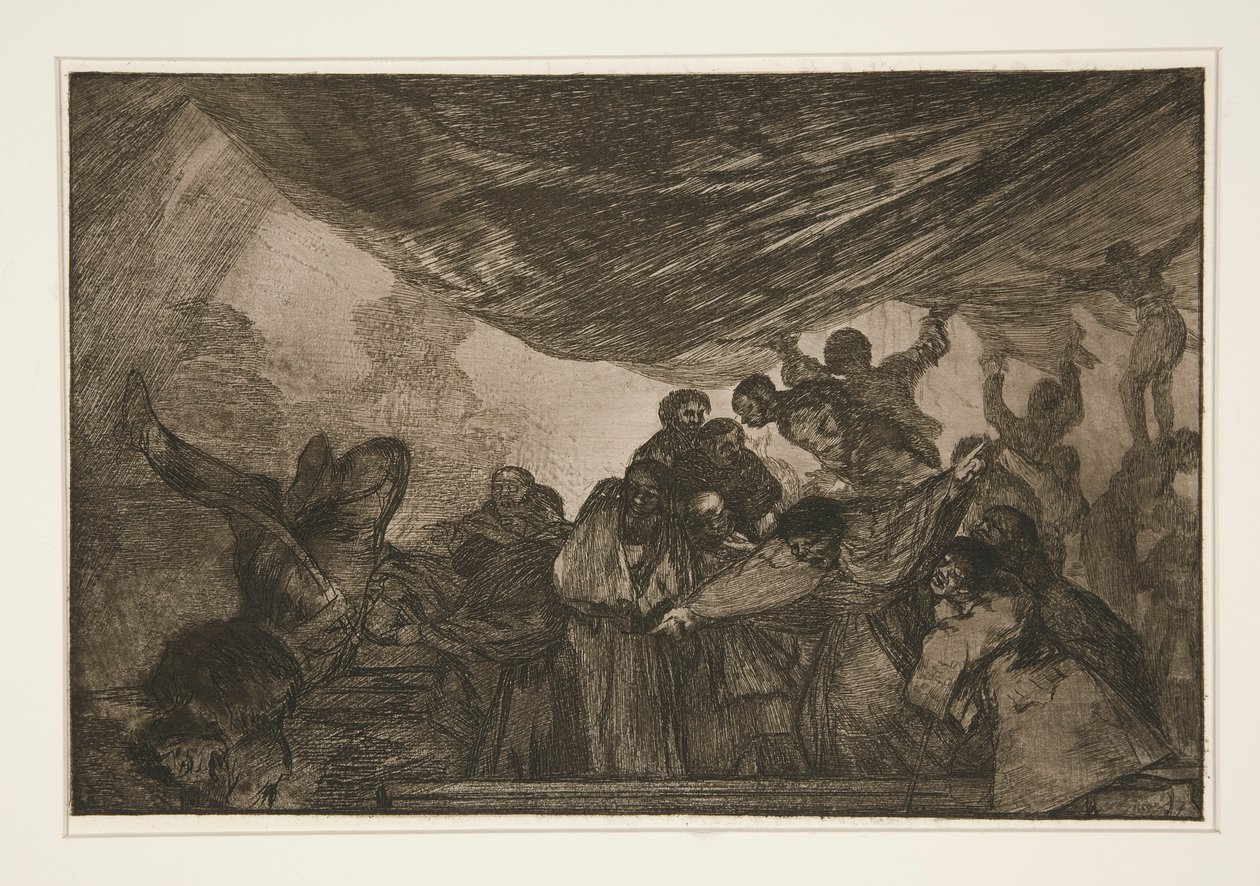 Disparate claro (Klar dårskap), pl. 15 från serien Los proverbios av Francisco de Goya
