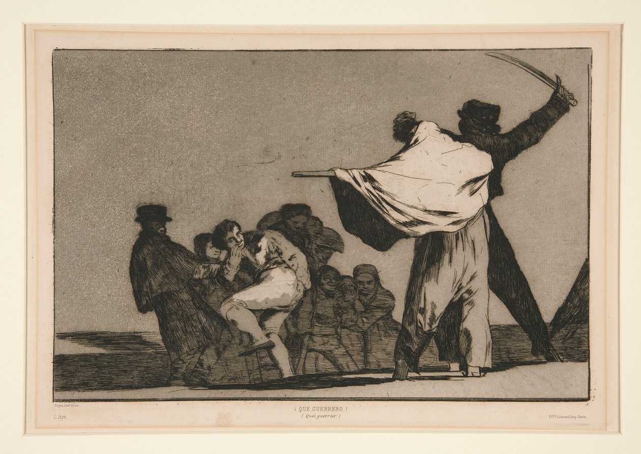 Disparate conocido (välkänd dårskap), onumrerad tallrik från serien Los proverbios av Francisco de Goya
