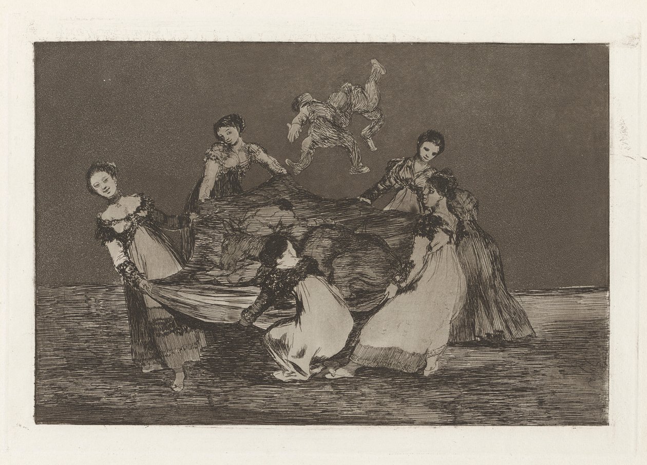 Feminine Folly, även känd som Heavier than a Dead Donkey, från serien Los absurdities (Los proverbios) av Francisco de Goya