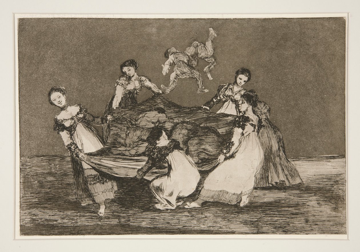 Disparate femenino (feminin dårskap), pl. 1 från serien Los proverbios av Francisco de Goya