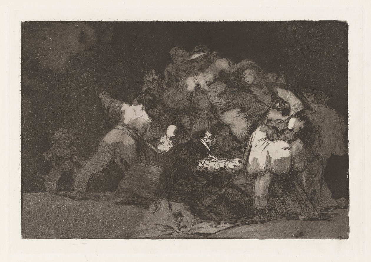 General Folly, även känd som The Claws of a Cat and the Dress of a Devotee, från serien Los disparate (The Proverbs) av Francisco de Goya