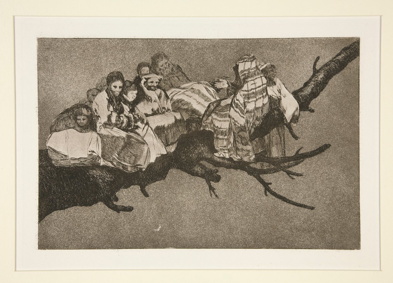 Disparate ridiculo (löjlig dårskap), pl. 3 från serien Los proverbios av Francisco de Goya