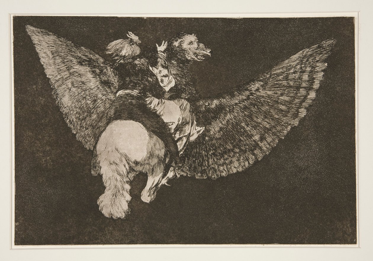 Disparate volante (Flying Folly), pl. 5 från serien Los proverbios av Francisco de Goya