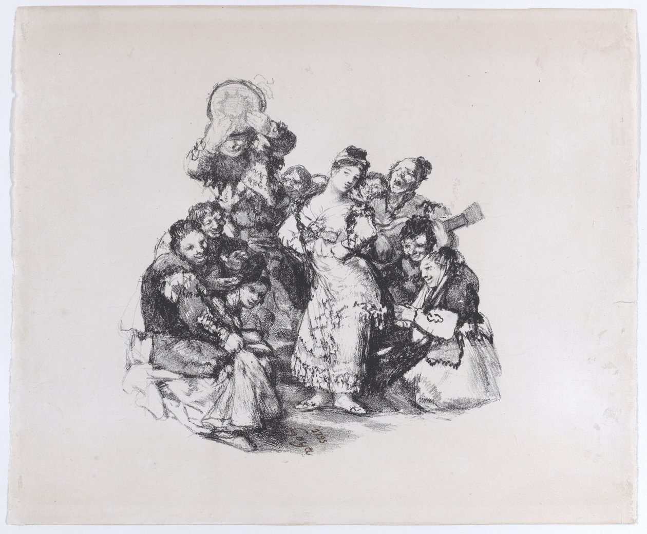 El vito Den andalusiska dansen, ca. 1825-1826., ca. 1825-1826. av Francisco de Goya
