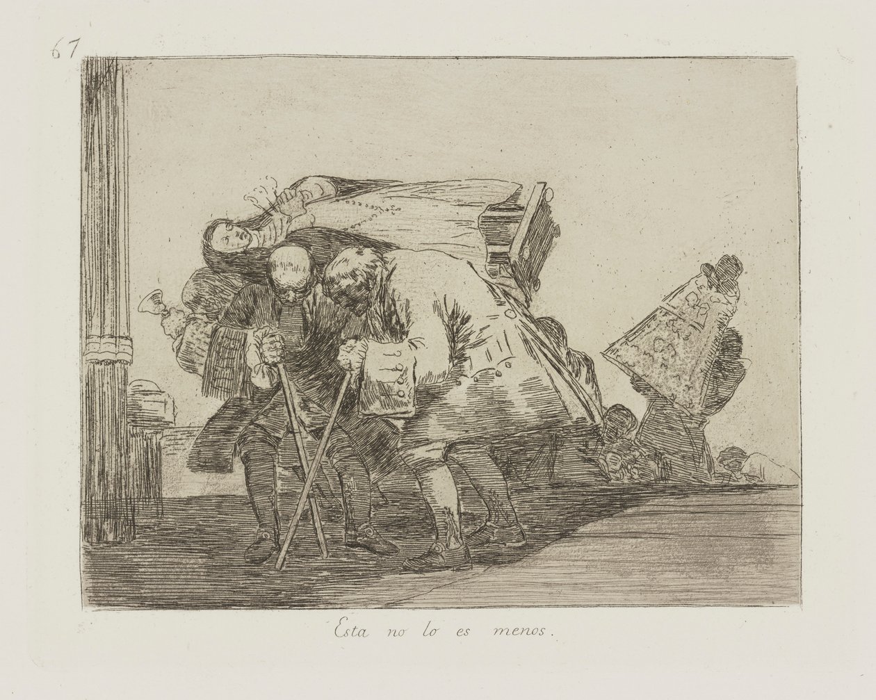 Den här är inte mindre. (Detta är inte mindre så), pl. 67 från serien The Disasters of War av Francisco de Goya