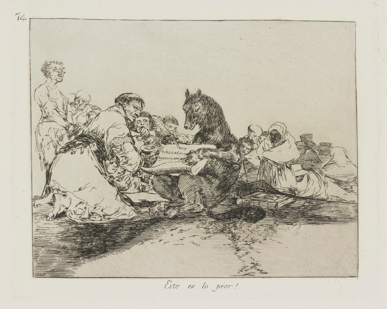 Det här är det värsta! (Det är det värsta av det!), pl. 74 från serien The Disasters of War av Francisco de Goya