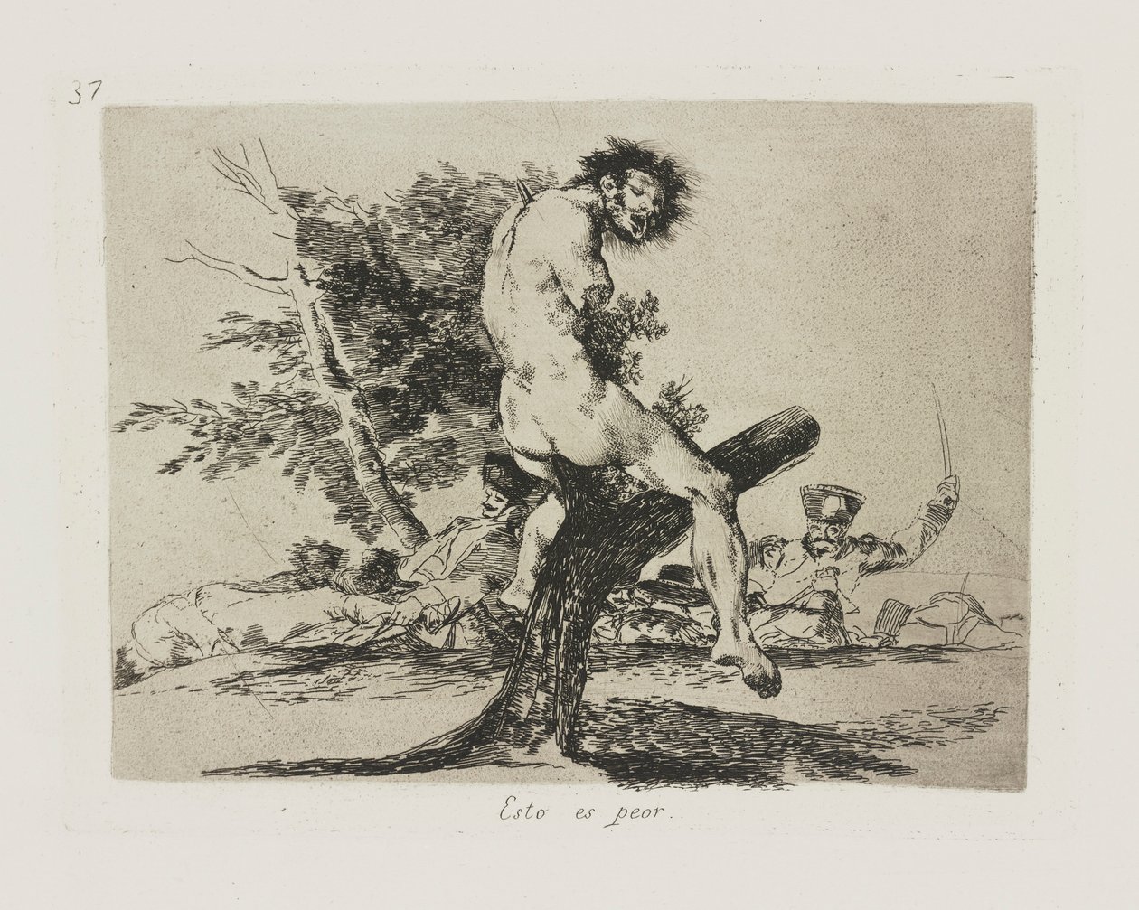 Det här är värre. (Detta är värre), pl. 37 från serien The Disasters of War av Francisco de Goya