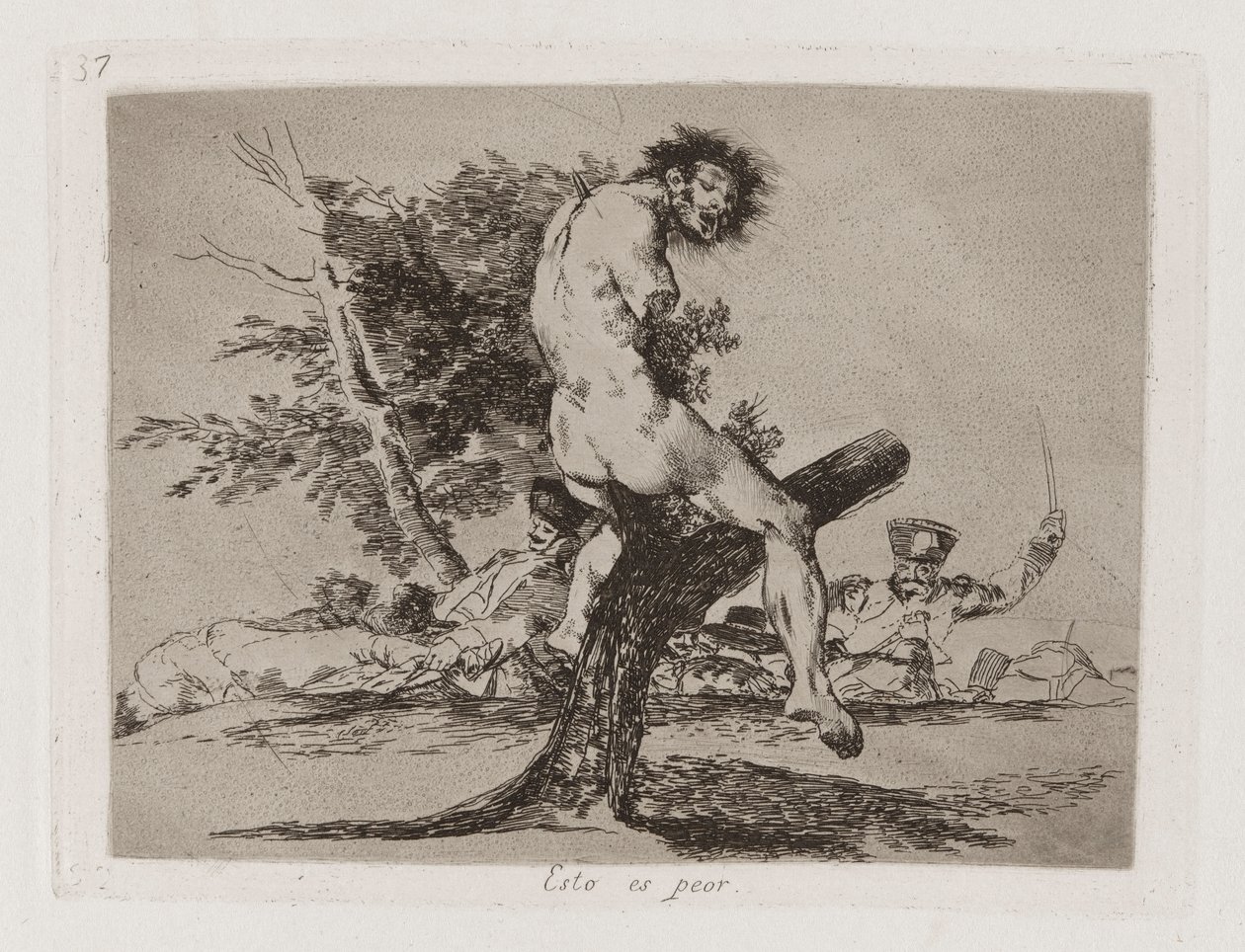 Det här är värre, tavla 37 från The Disasters of War av Francisco de Goya