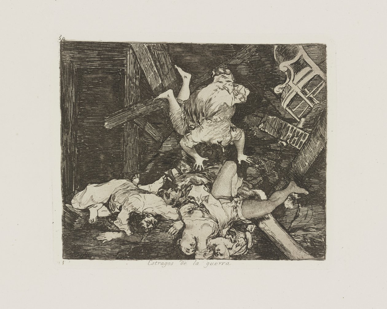 Krigets härjningar. (Krigets härjningar.), pl. 30 från serien The Disasters of War av Francisco de Goya