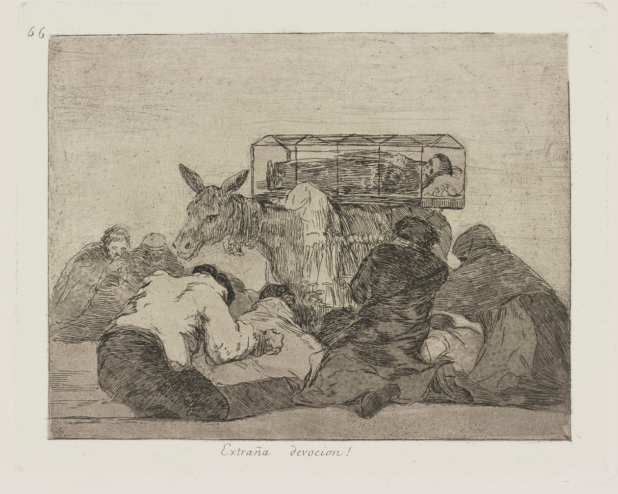 Konstig hängivenhet! (Konstig hängivenhet!), pl. 66 från serien The Disasters of War av Francisco de Goya