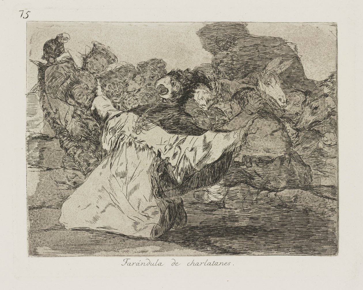 Show business av charlataner. (charlataner av Francisco de Goya