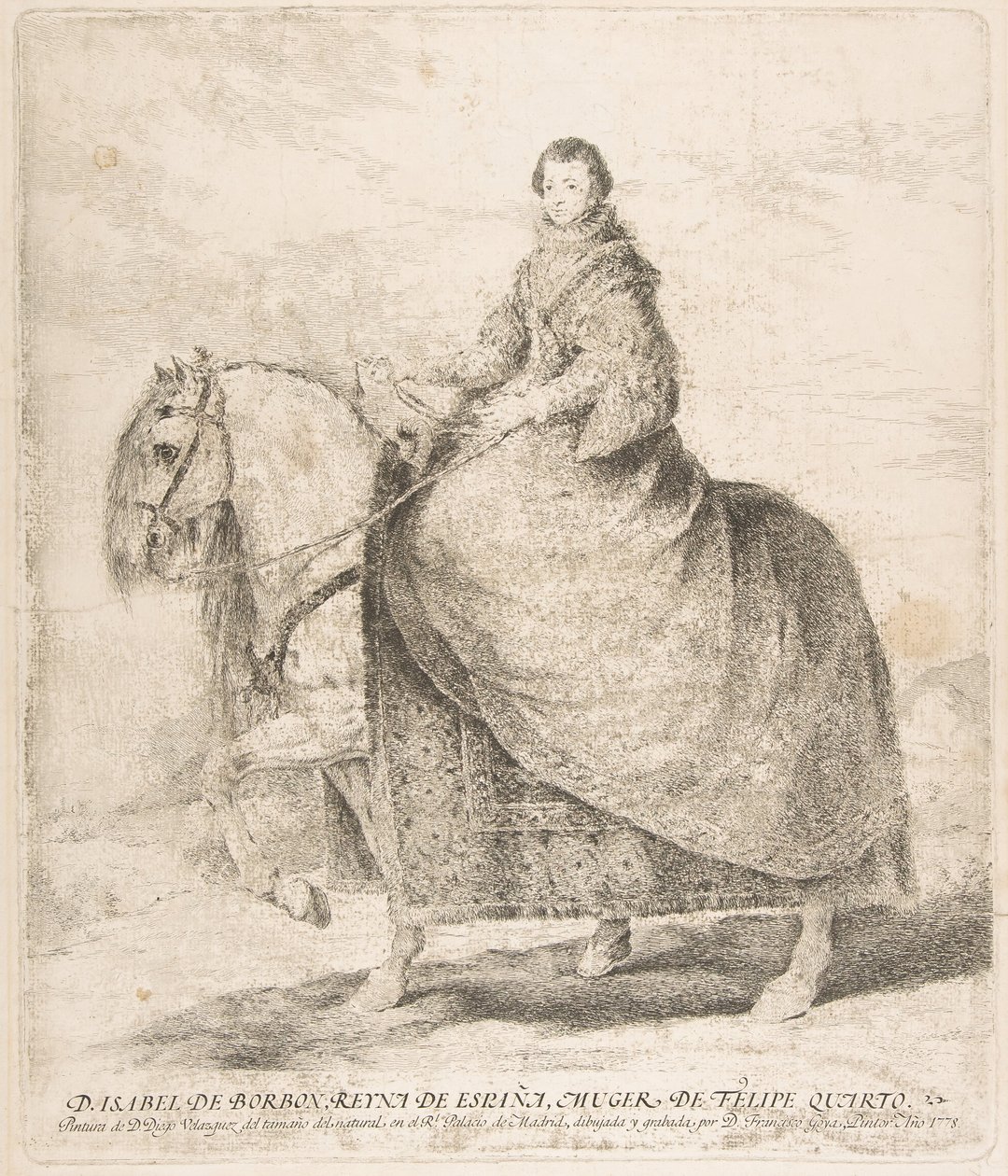 Isabella av Bourbon, drottning av Spanien och hustru till Philip IV D. Isabella av Bourbon, drottning av Spanien, av Francisco de Goya