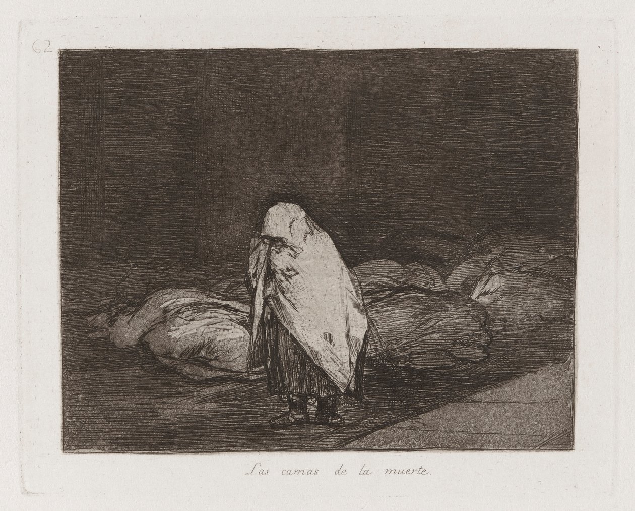 Dödens bäddar, tavla 62 från The Disasters of War av Francisco de Goya