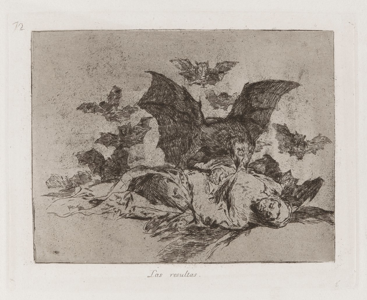 Konsekvenserna, tavla 72 från The Disasters of War av Francisco de Goya