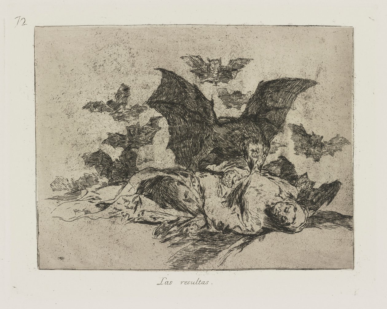Resultaten. (Konsekvenserna.), pl. 72 från serien The Disasters of War av Francisco de Goya