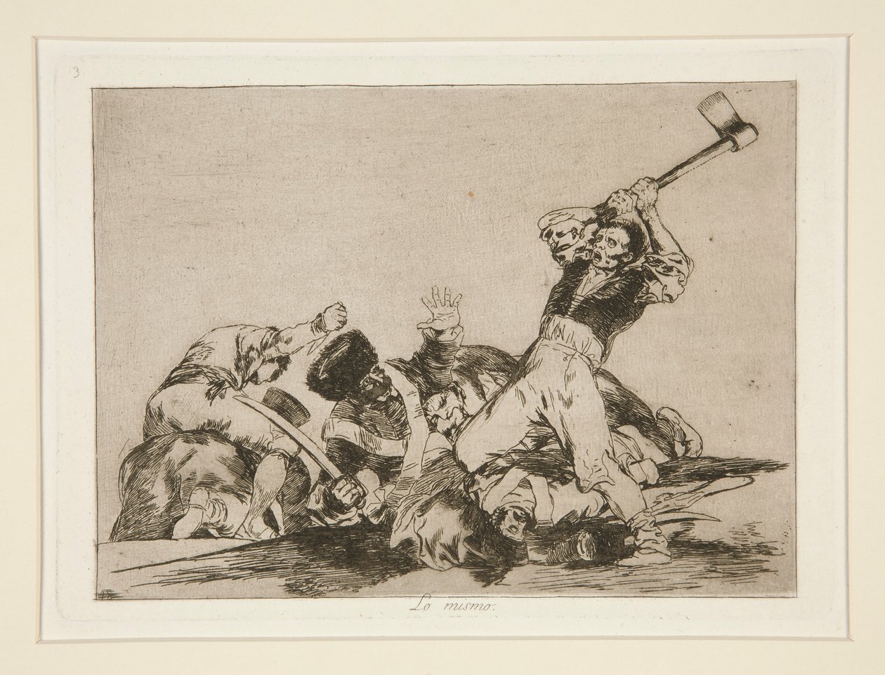 Samma (The Same), pl. 3 från The Disasters of War av Francisco de Goya