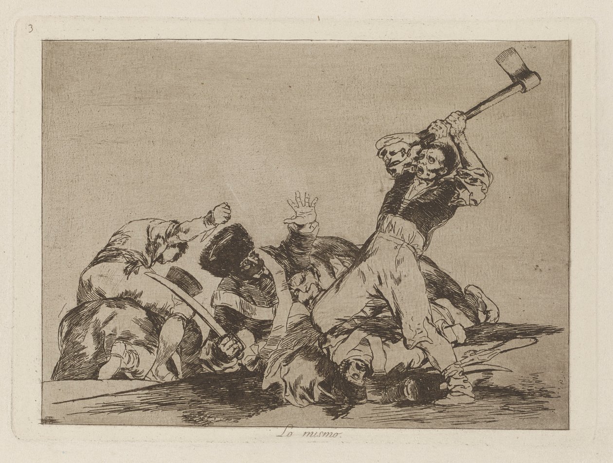 Samma (The Same), pl. 3 från serien The Disasters of War av Francisco de Goya