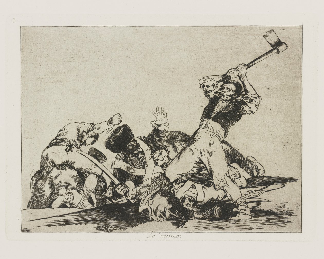 Samma (The Same), pl. 3 från serien The Disasters of War av Francisco de Goya