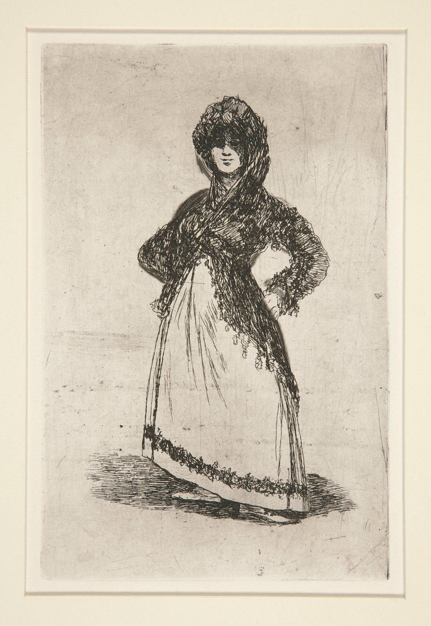 Maja [med ljus bakgrund] av Francisco de Goya