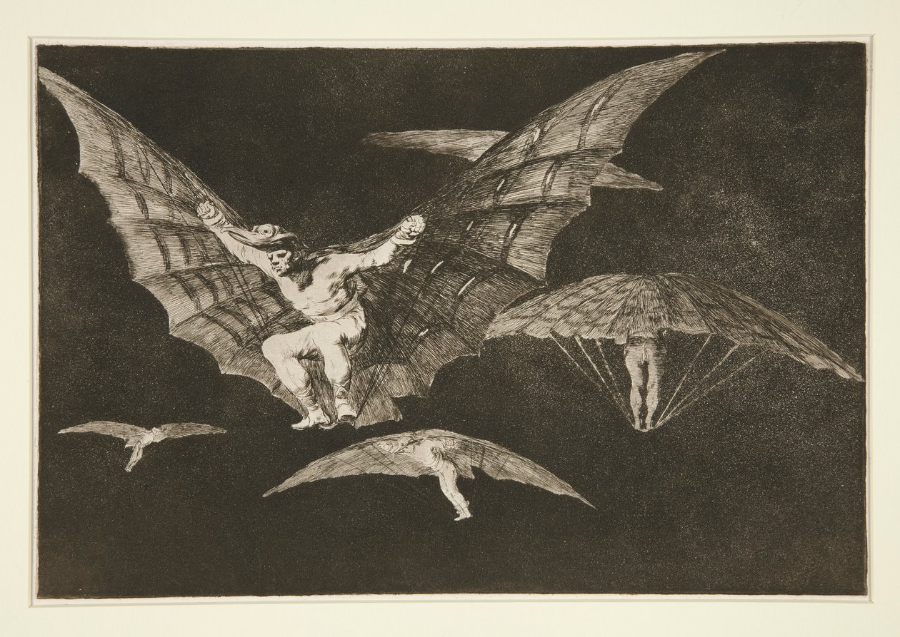Mode of Flying (A Way of Flying), pl. 13 från serien Ordspråken av Francisco de Goya