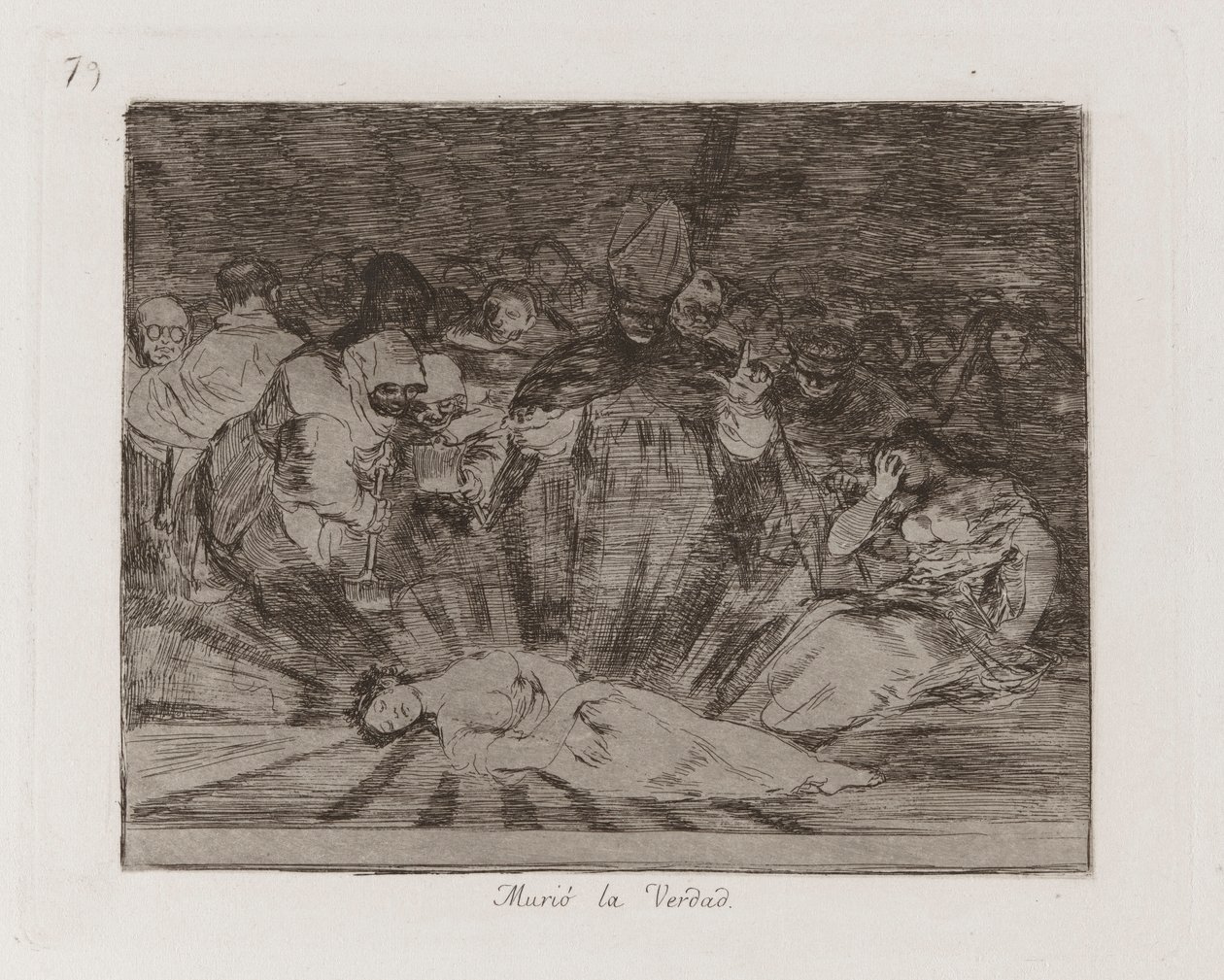 dog? Sanningen har dött, tavla 79 från The Disasters of War av Francisco de Goya