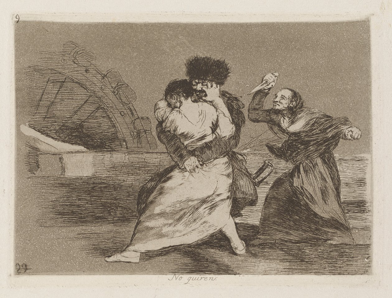 No quieren [sic] (Det gör de inte av Francisco de Goya