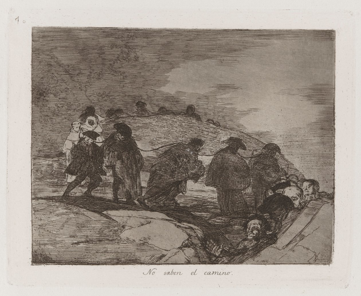 They Do Not Know the Way, tavla 70 från The Disasters of War av Francisco de Goya