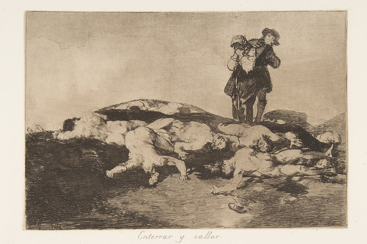 Plate18 från The Disasters of War Los Desastres de la Guerra: Bury..., 1810-20, publicerad 1863. av Francisco de Goya