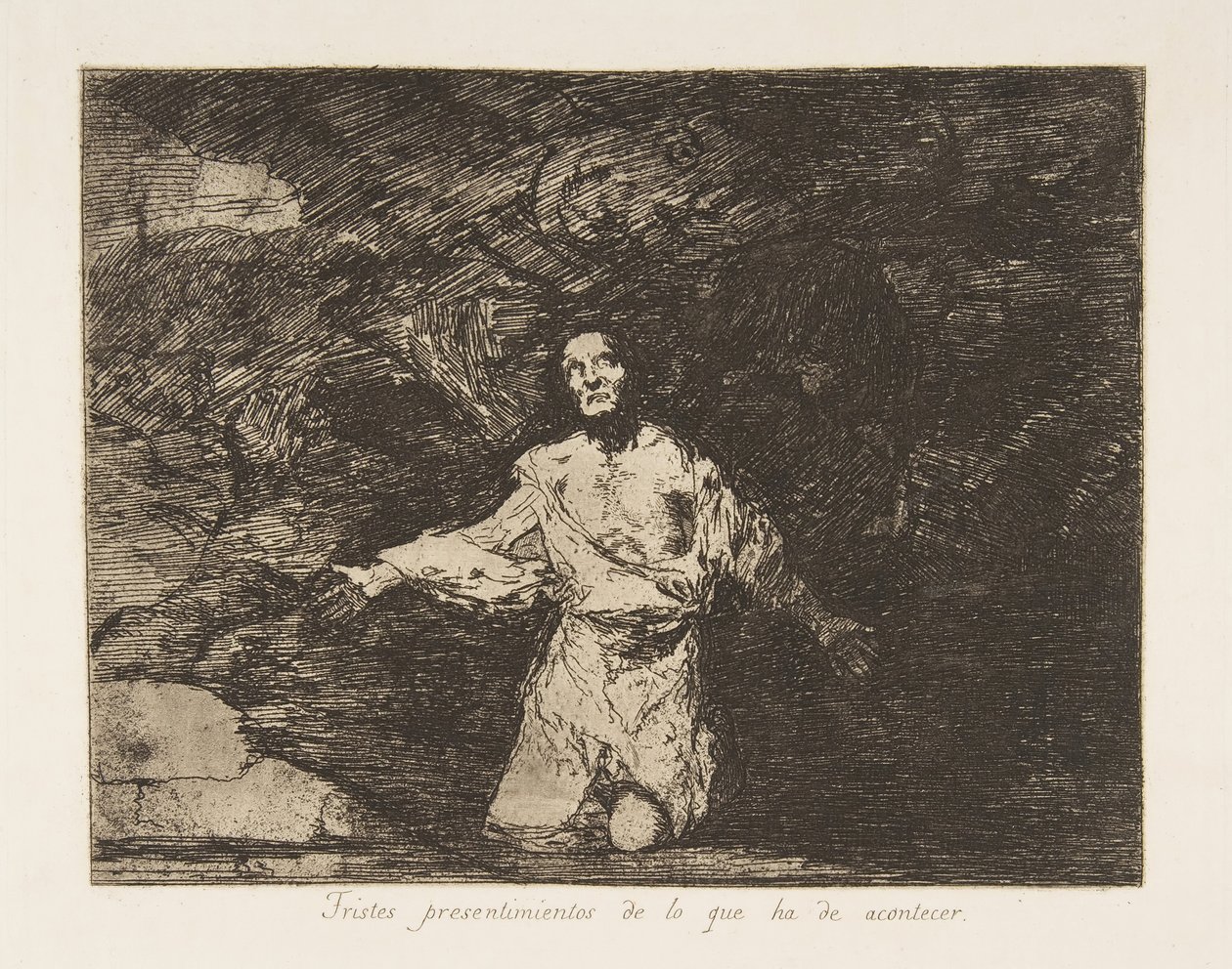 Plate1 från The Disasters of War The Disasters of War: Sad..., ca. 1815 utgiven 1863. av Francisco de Goya