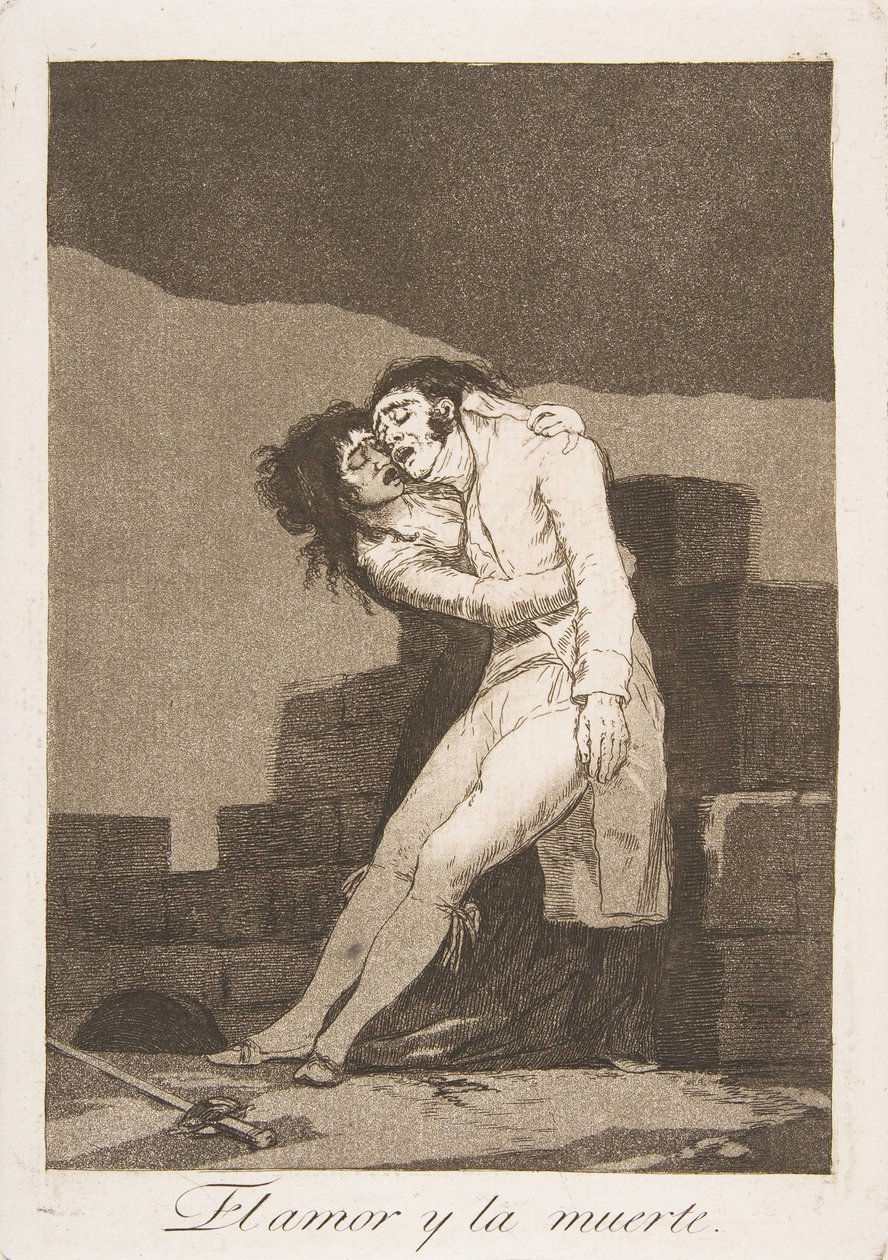 Platta 10 från Los Caprichos: Kärlek och död Kärlek och död, 1799. av Francisco de Goya