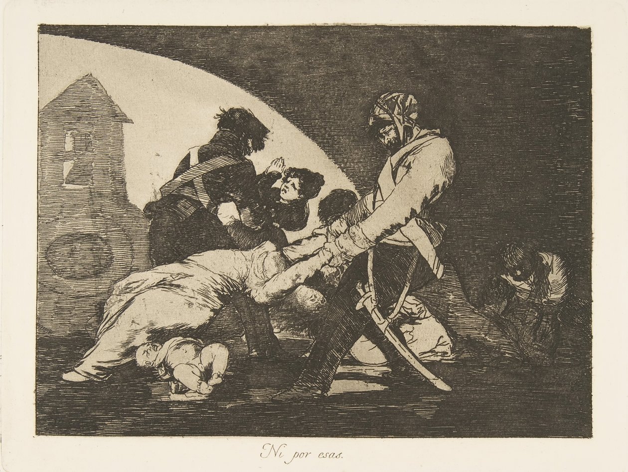 Platta 11 från The Disasters of War Los Desastres de la Guerra: Inte heller dessa. Ni..., 1810. av Francisco de Goya