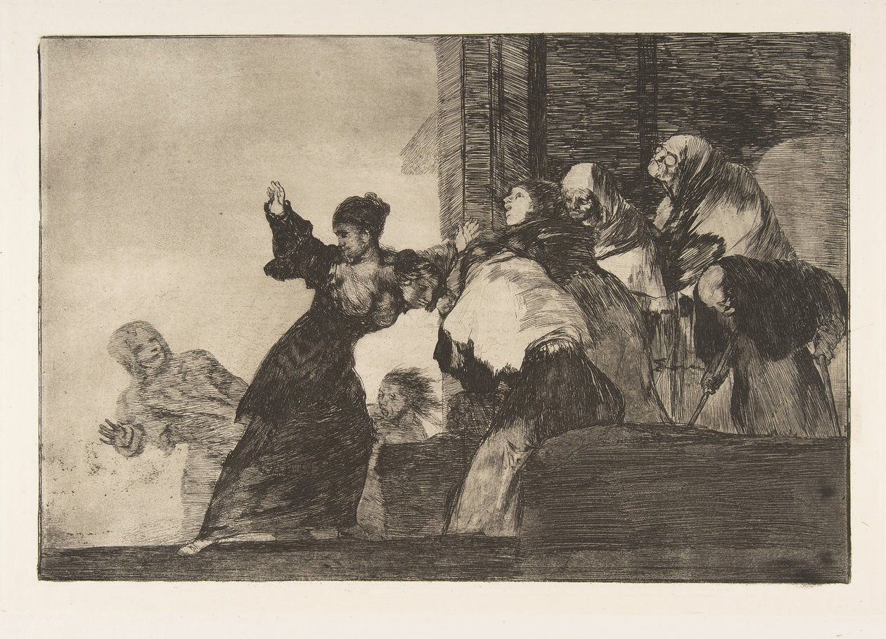 Tavla 11 från Disparates: Poor Folly, ca. 1816-23 utgiven 1864. av Francisco de Goya